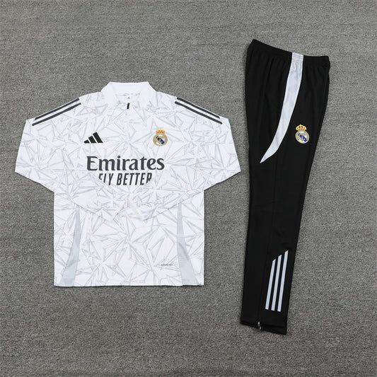 REAL MADRID WHITE PATTERN TRACKSUIT